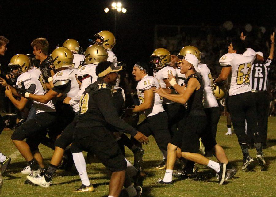 Verrado players celebrating their win after a remarkable win