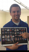 Murphy poses with his senior high school yearbook picture.  Photo courtesy of @VerradoYearbook on Twitter.