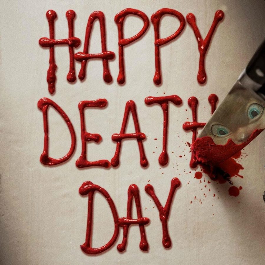 The cover of the new teenage dark comedy “Happy Death Day” directed by Christopher B. Landon. Photo credit to Michelle Belfield. This film was released on a fitting date of October, Friday the 13th.
