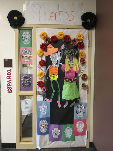 These Dia de los Muertos decorations are on display in Room E28 at Verrado High.