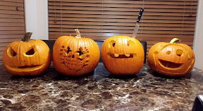 Jack-o-lanterns like these have been carved by Verrado students for Halloween.