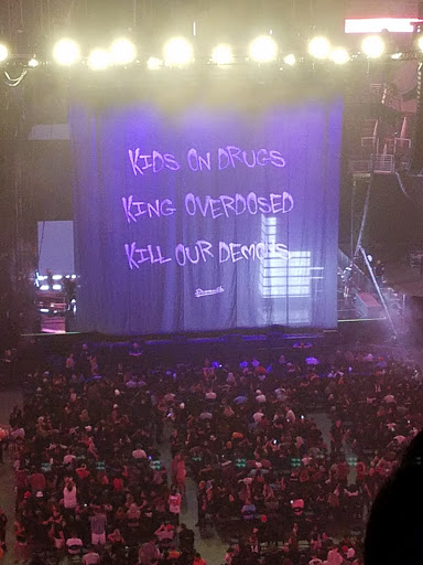 The stage for J. Coles concert at the Talking Stick Resort Arena.