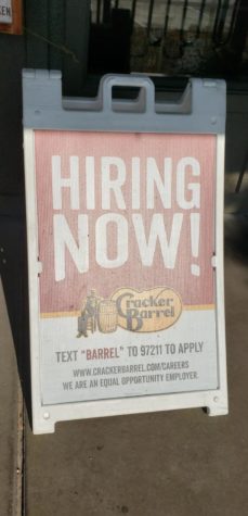 Now Hiring sign