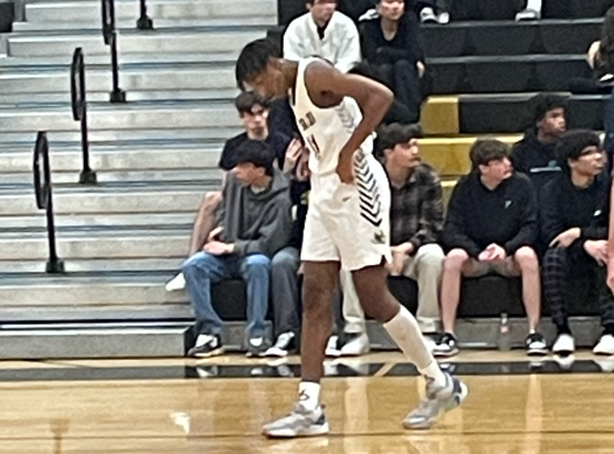 Zaveion takes time to catch his breath at a Viper home game.