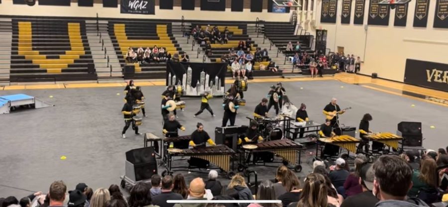 The Verrado Drumline performing at their competition 
