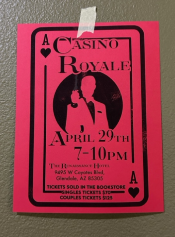 A customized poster made to fit the theme for the Prom.