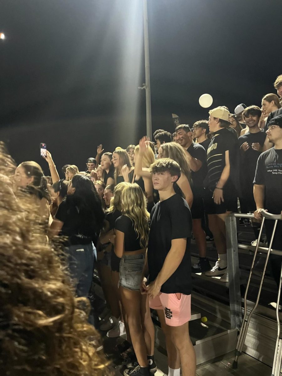 The side of the student section at Fridays football game.