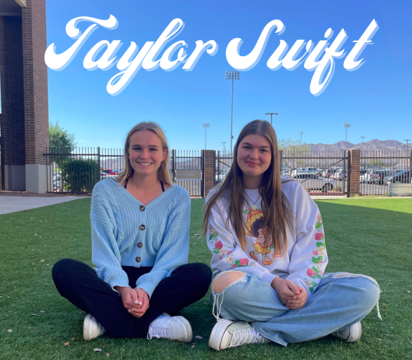 Gabby Comer and Ariel Bolich host a podcast about Taylor Swift