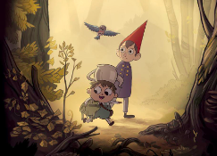 The Over The Garden Wall poster. The poster demonstrates the turbulent dynamic of the two brothers, Wirt and Greg, on their journey throughout the show. (Photo from Warner Bros. Television Studios) 