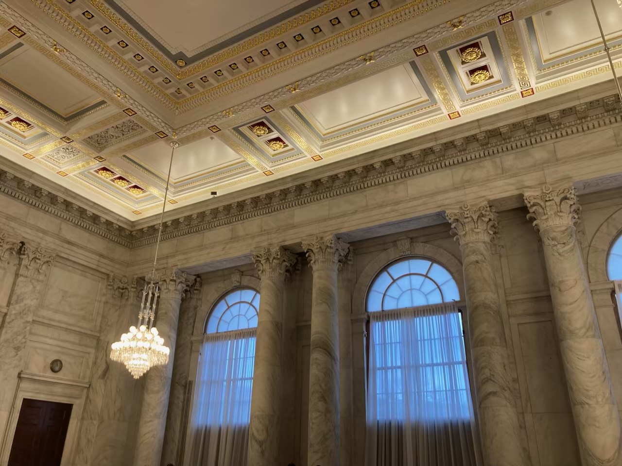 One of the rooms within the cUnited States Capital showing the architecture of the building. 