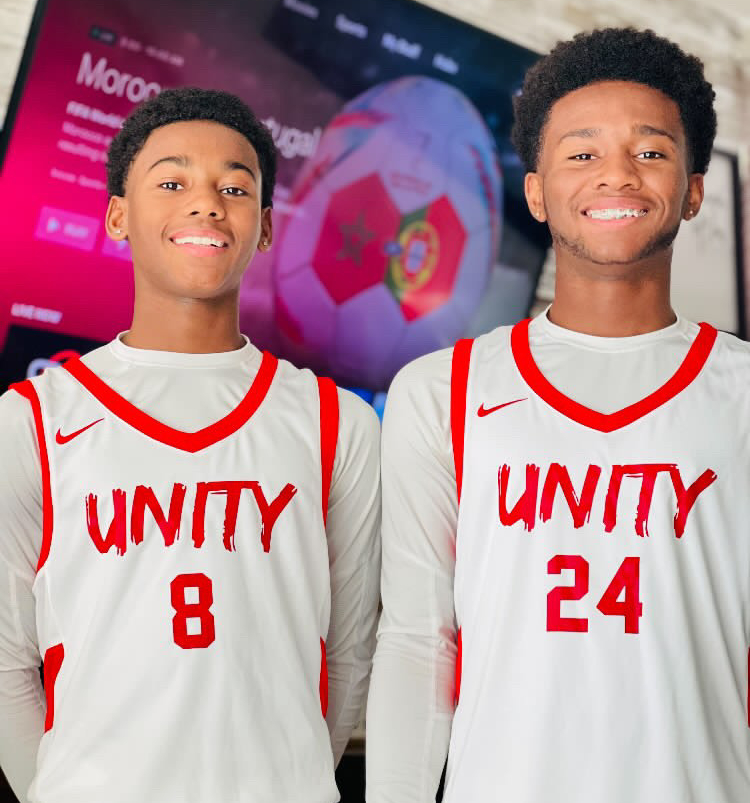 Jayden and Jorden Etheridge teamed up and ready to play for team Unity club ball