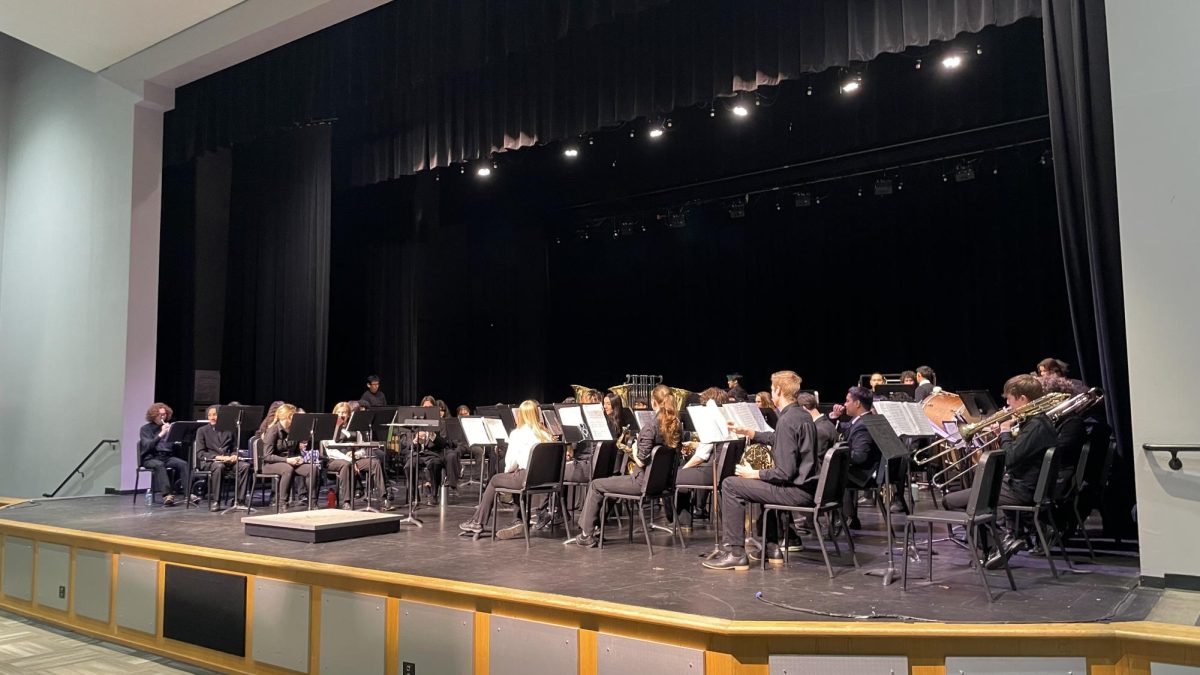 The Agua Fria Union High School District Honor Band performing their showcase for family and friends.