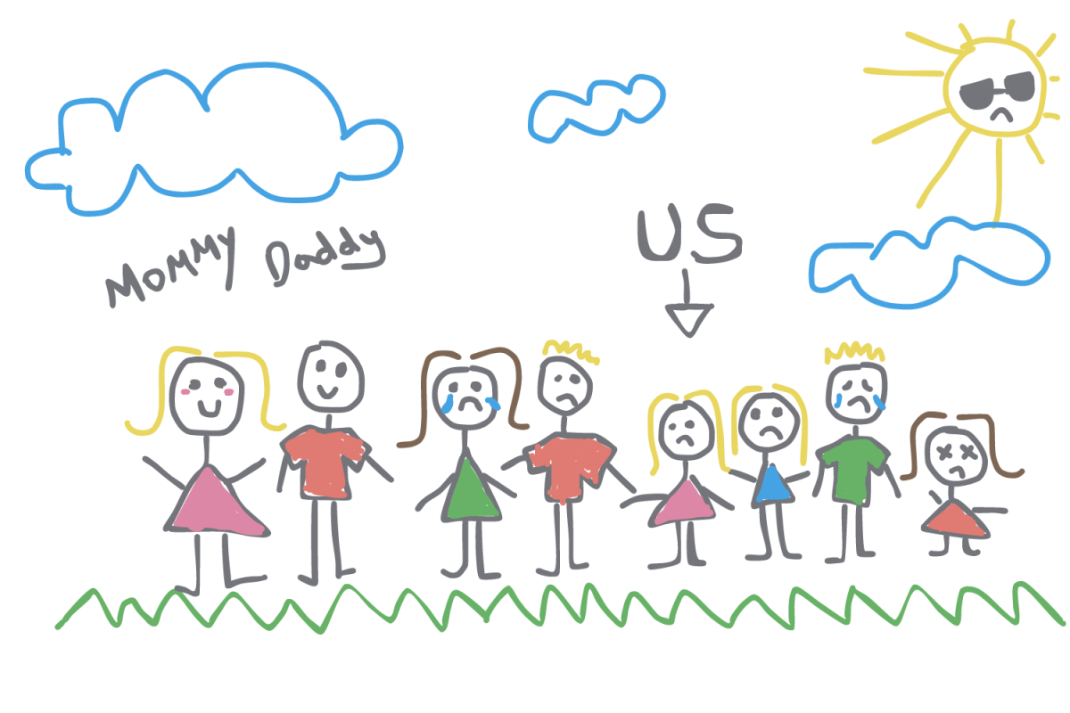 Graphic of 8-passengers family drawing