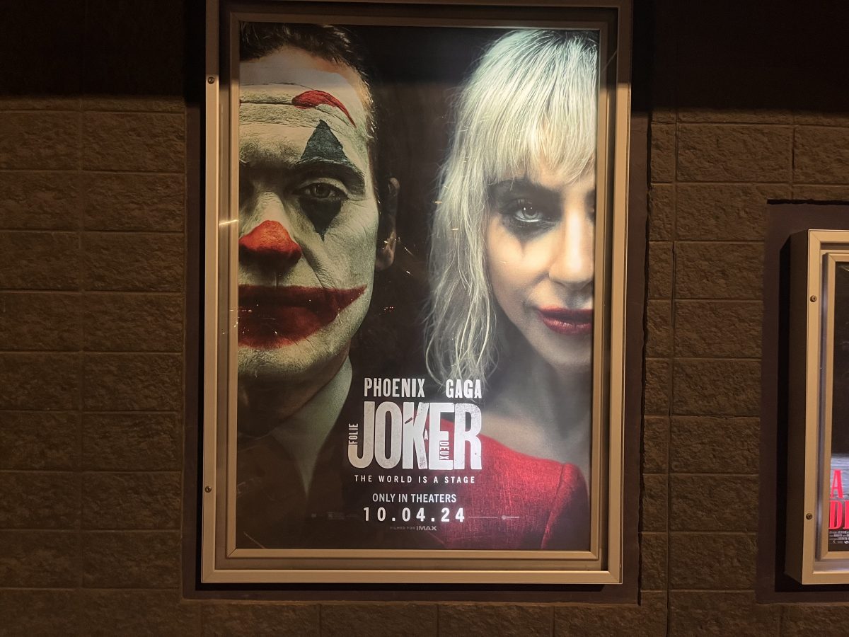 The poster outside of a Harkins of the feature-length film Joker: Folie à Deux.