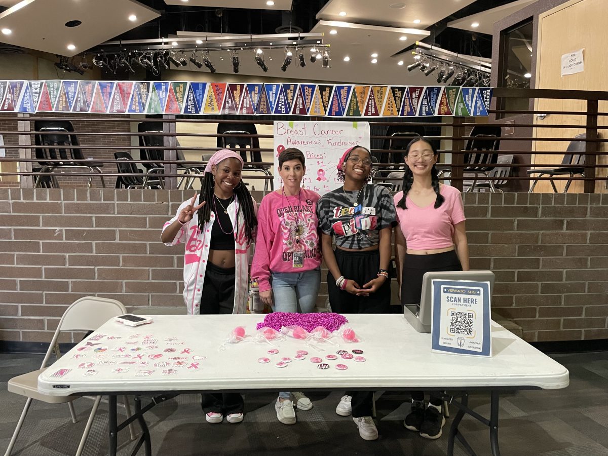 In support of Breast Cancer Awareness Month NHS sold necklaces and ducks during lunch periods!