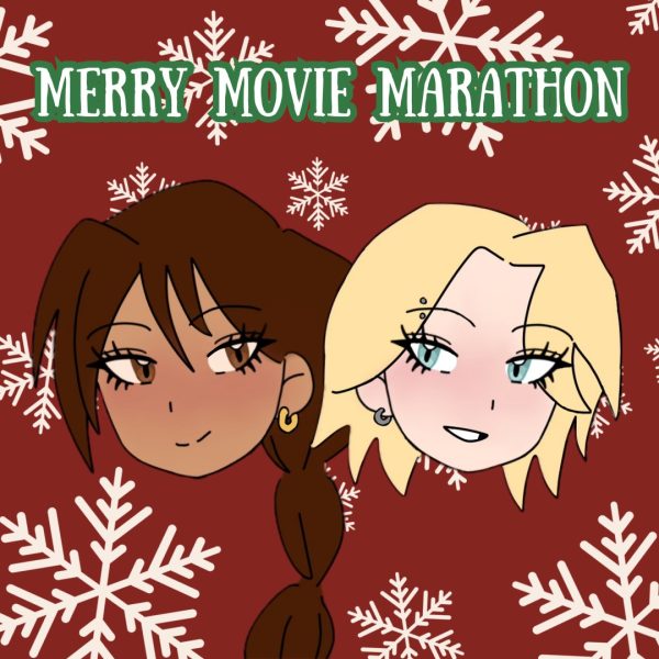 Allison and Aria watch the latest holiday movies. Graphic by Allison Rospierski