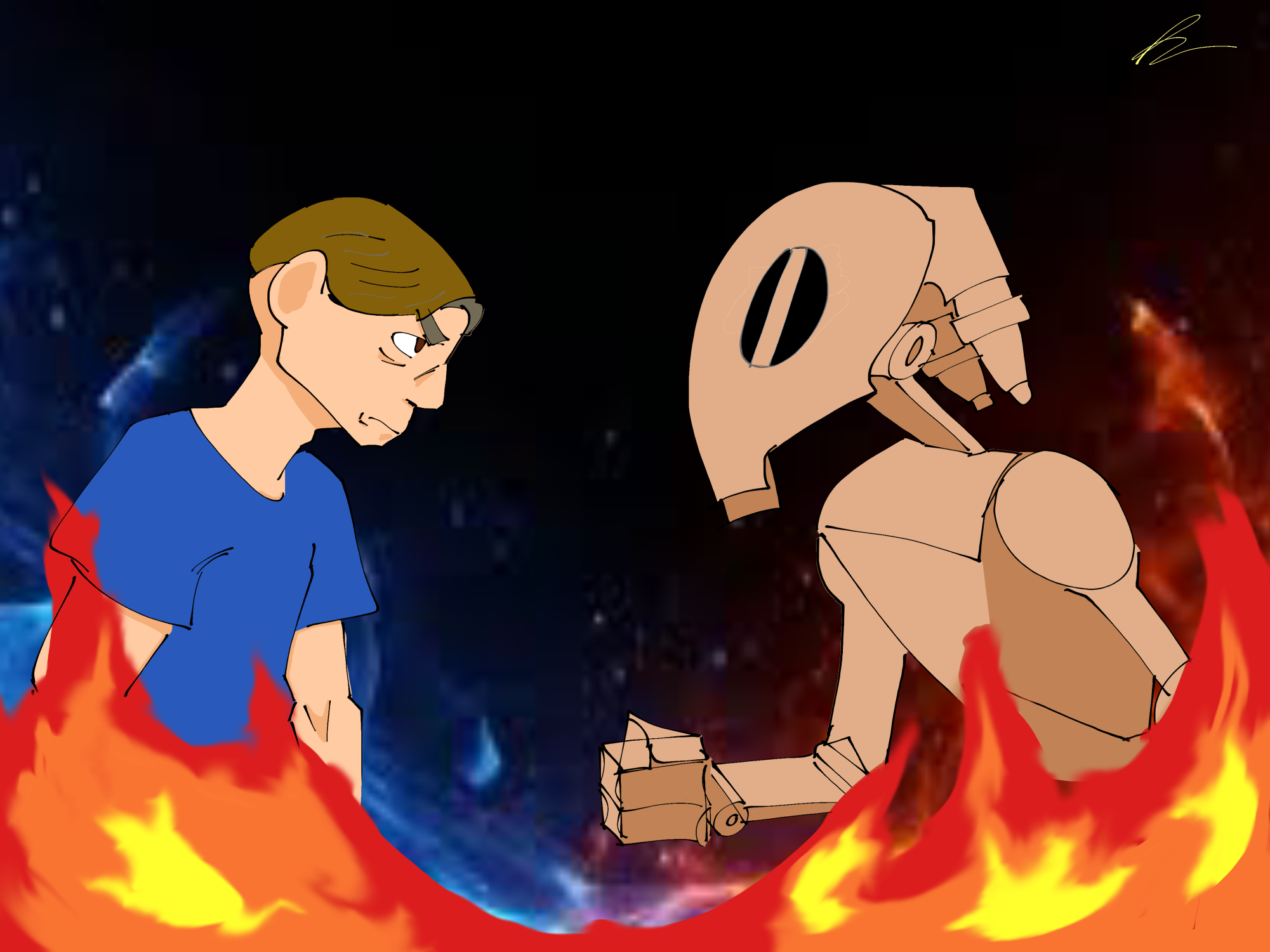 The originator of the word 'clanker' faces off against a human who's less than pleased by AI's encroachment.