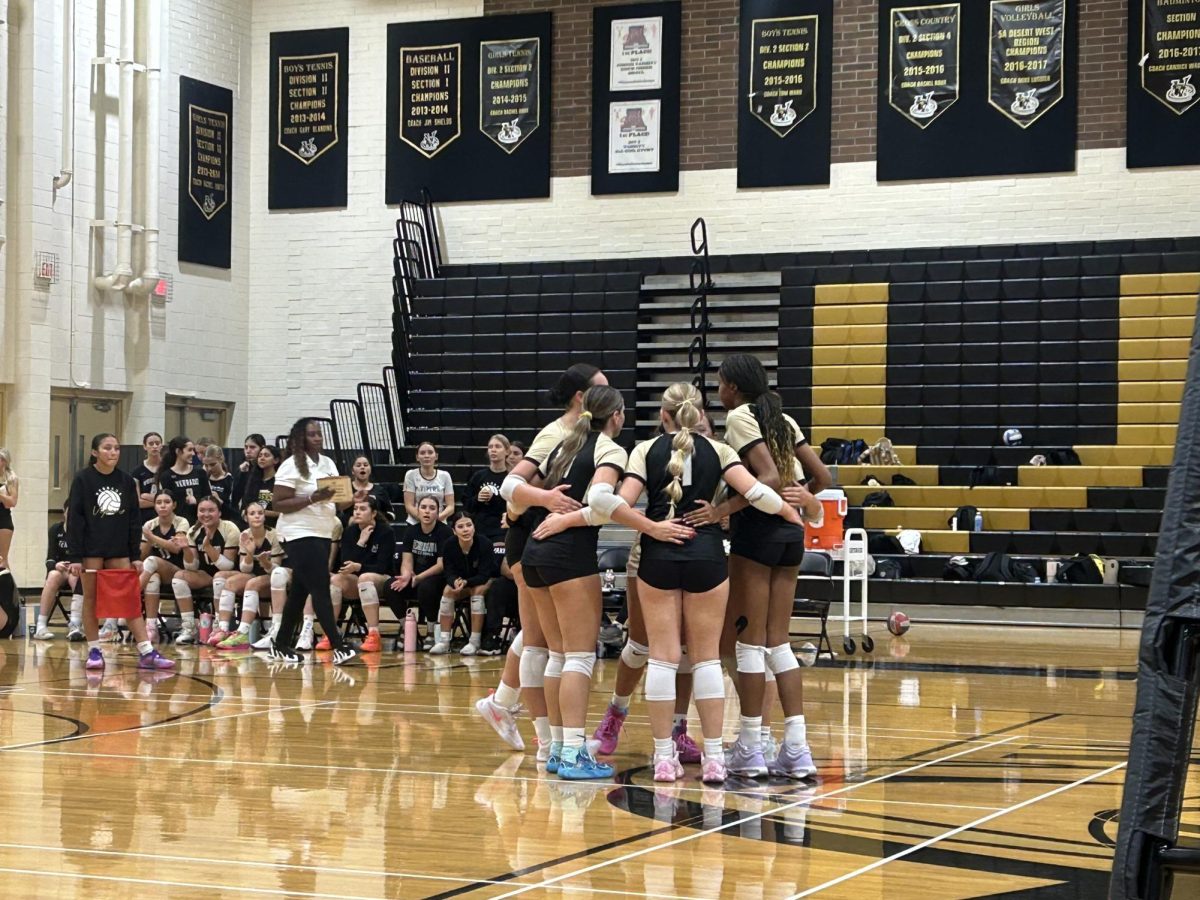 Varsity girls are plotting their next point.