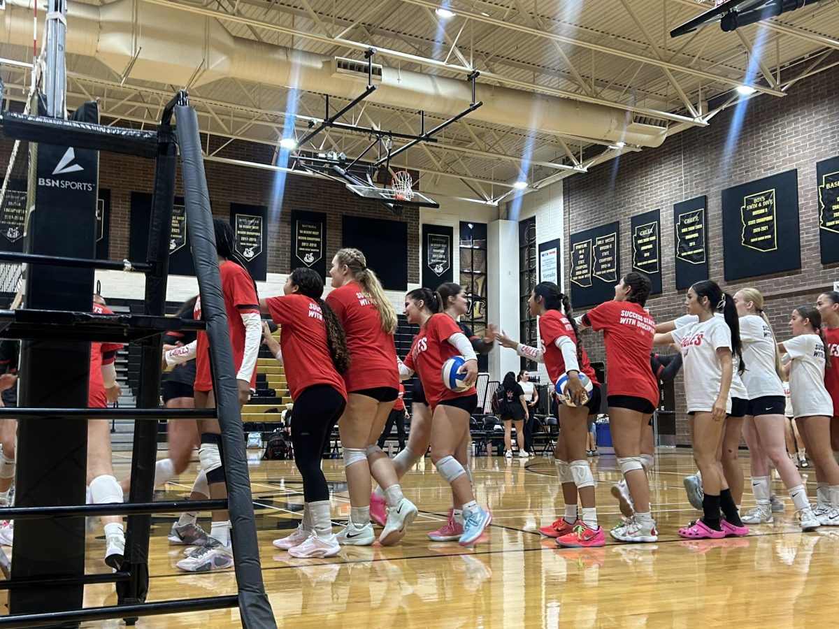 Ironwood celebrating their win against our JV team.