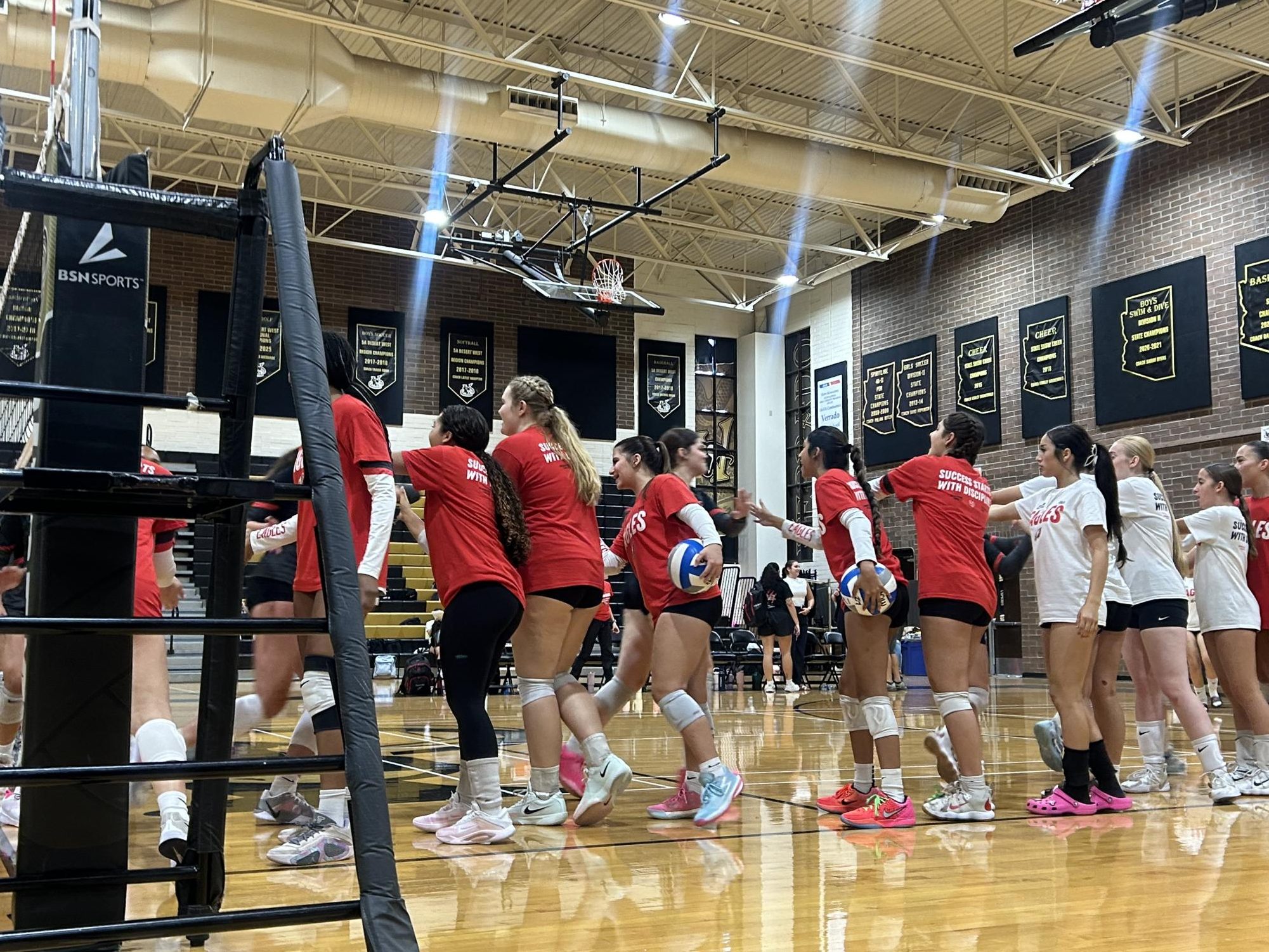 Ironwood celebrating their win against our JV team.
