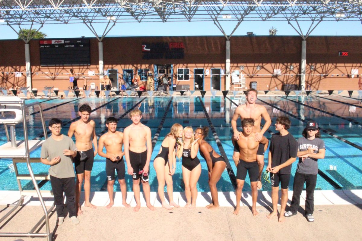 Every senior for the 2025 swim season is here, ready for one of the last meets they will have as a Verrado athlete.
