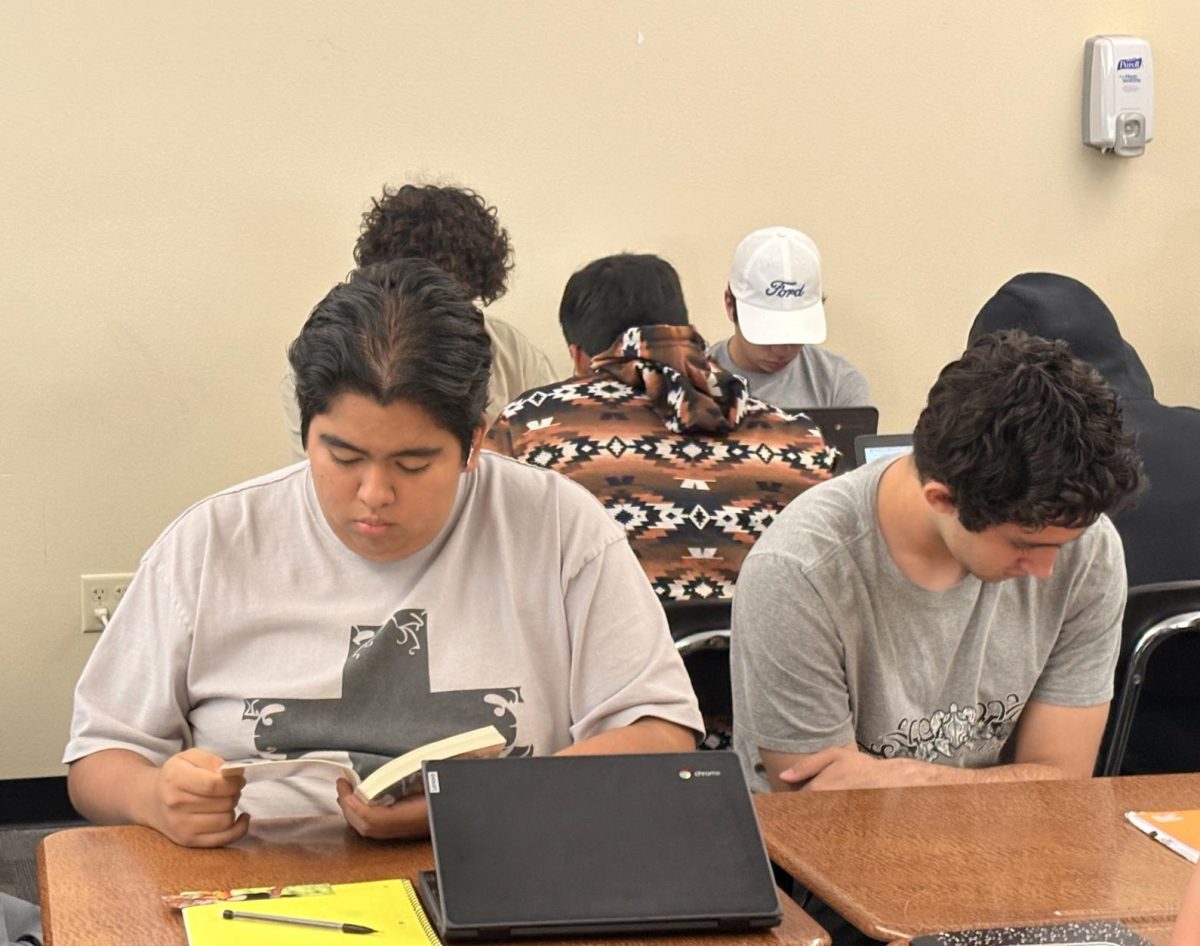 Students in Mrs. Diehl's English IV class read for ten minutes each day from a book they selected. 