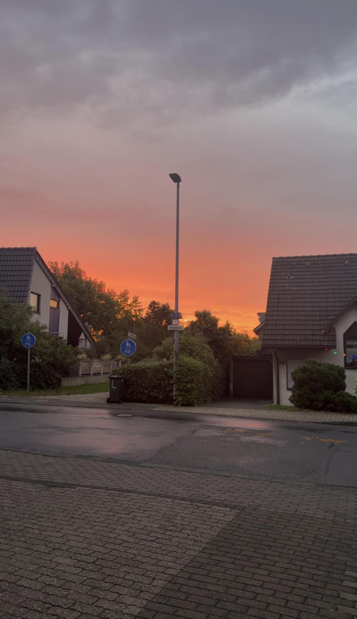 A photo taken in front of Lukas Paustenbach's home in Delrath, Germany.