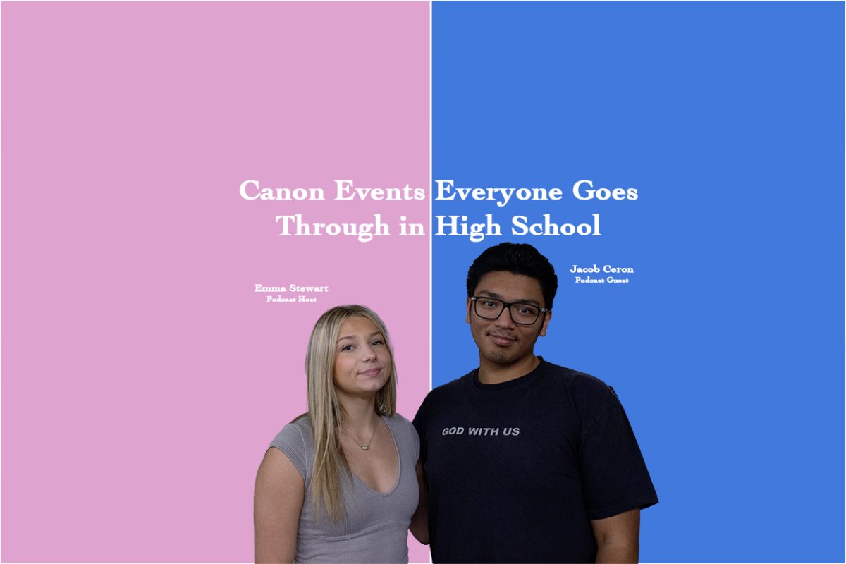 Emma and Jacob take a look at all things high school in this fun podcast. (Graphic by Jacob Ceron.)